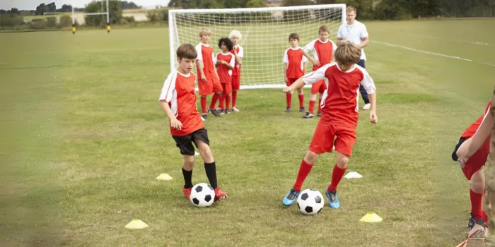 Dribbling Delight soccer drills for kids.